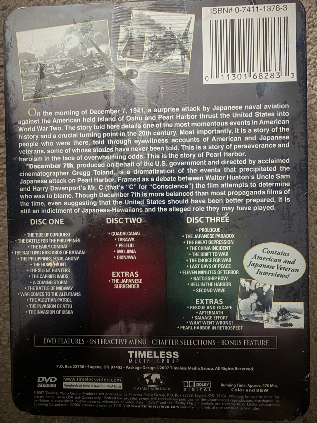 Attack on Pearl Harbor: A Day of Infamy 3-DVD Set - photo 2