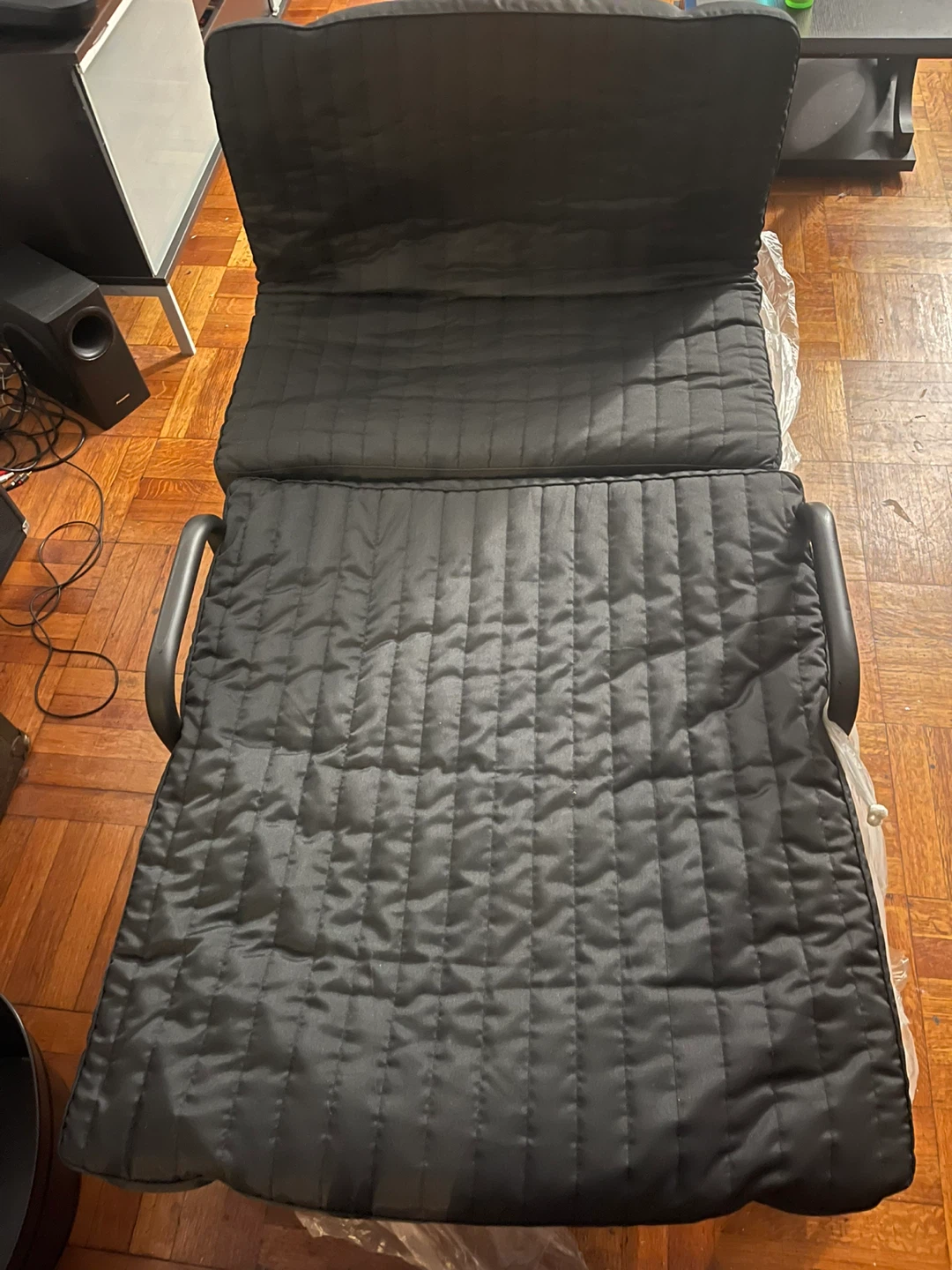 Folding Bed With Mattress and Wheels.