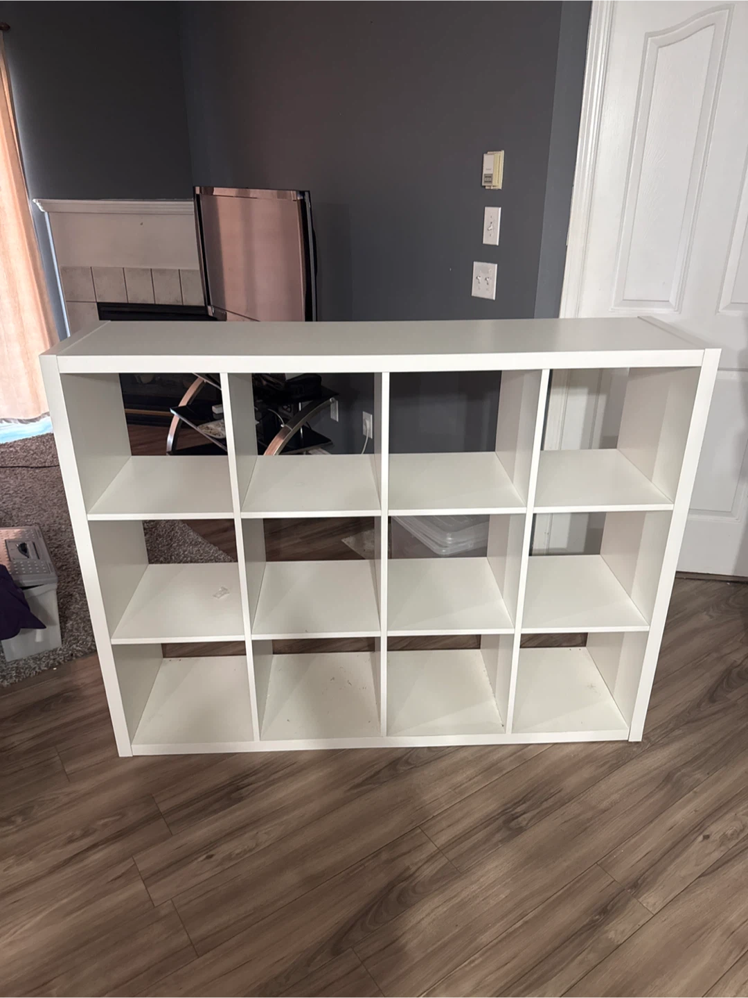 White 12-Cube Storage Shelf Unit - photo 2