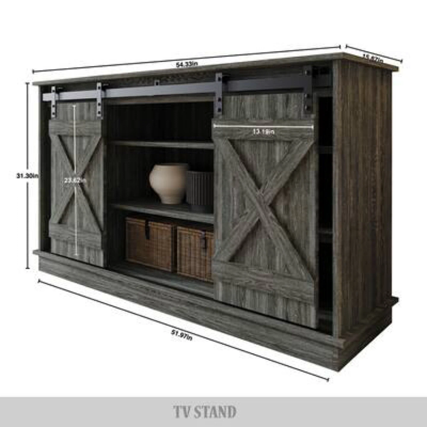 Rustic Barn Door TV Stand - photo 2