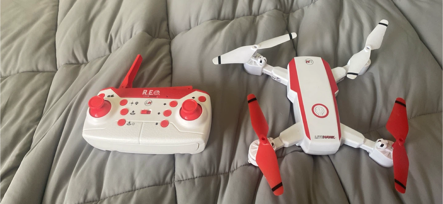 LiteHawk R.E.O. HD Drone with Camera - White/Red - photo 3