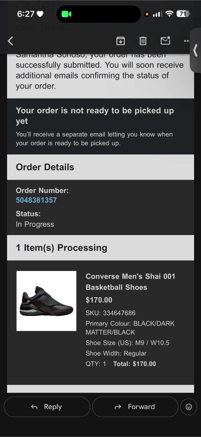 Converse Men's Shai 001 Basketball Shoes - Black, Size 9 - photo 5