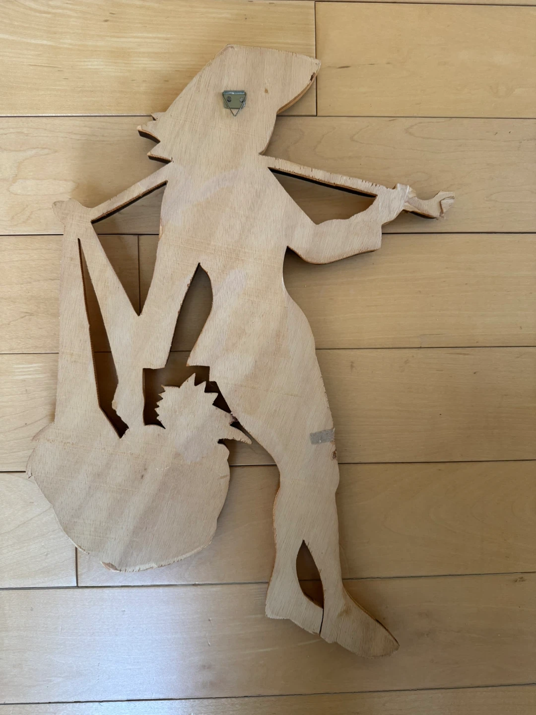 Wooden Asian Fruit Bearing Woman Hanging Art - photo 4