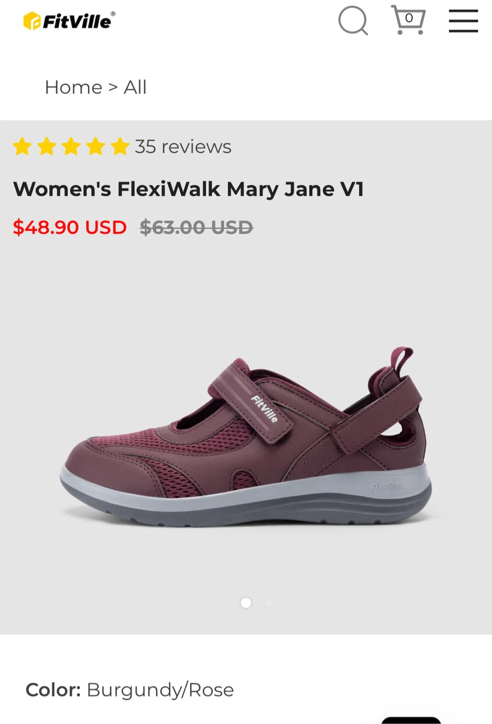 FitVille Women's FlexiWalk Mary Jane Shoes Size 6.5EW - photo 5
