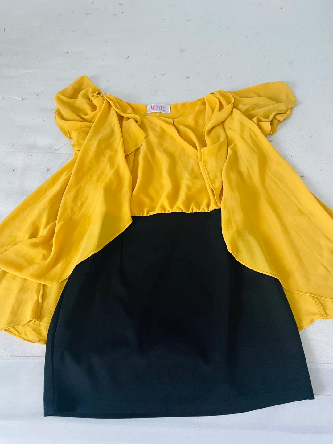 M'lEm Yellow & Black Dress