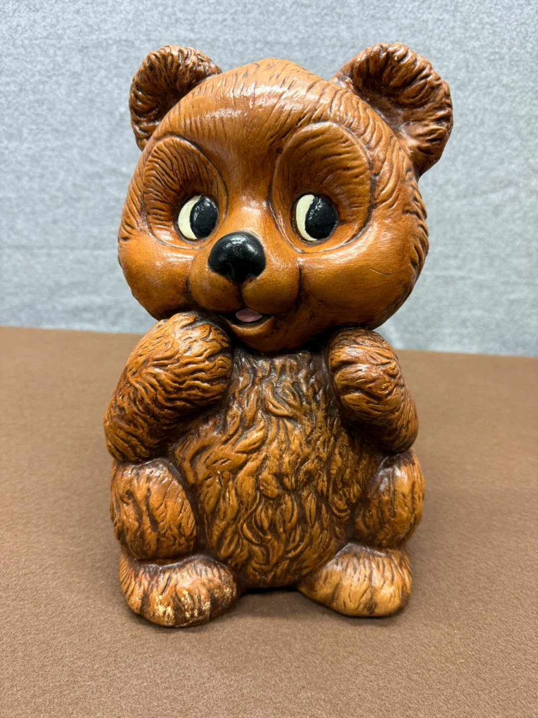 Vintage Ceramic Bear Coin Bank