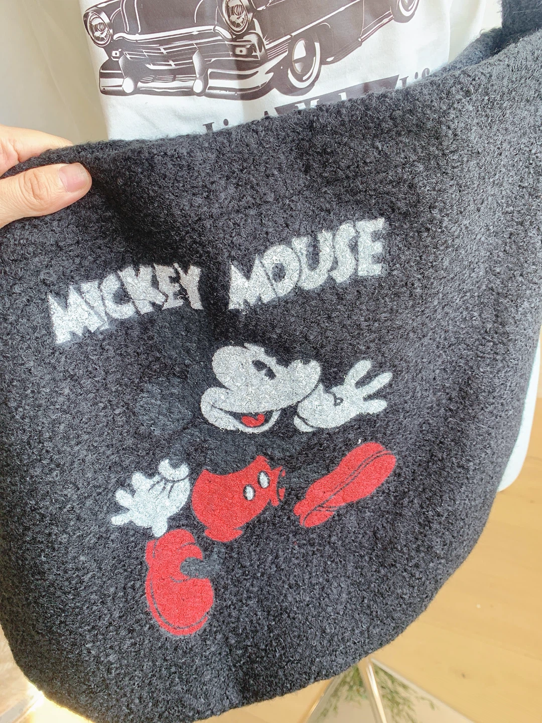Mickey Mouse Fuzzy Oversized Shoulder Bag 54cm - photo 2