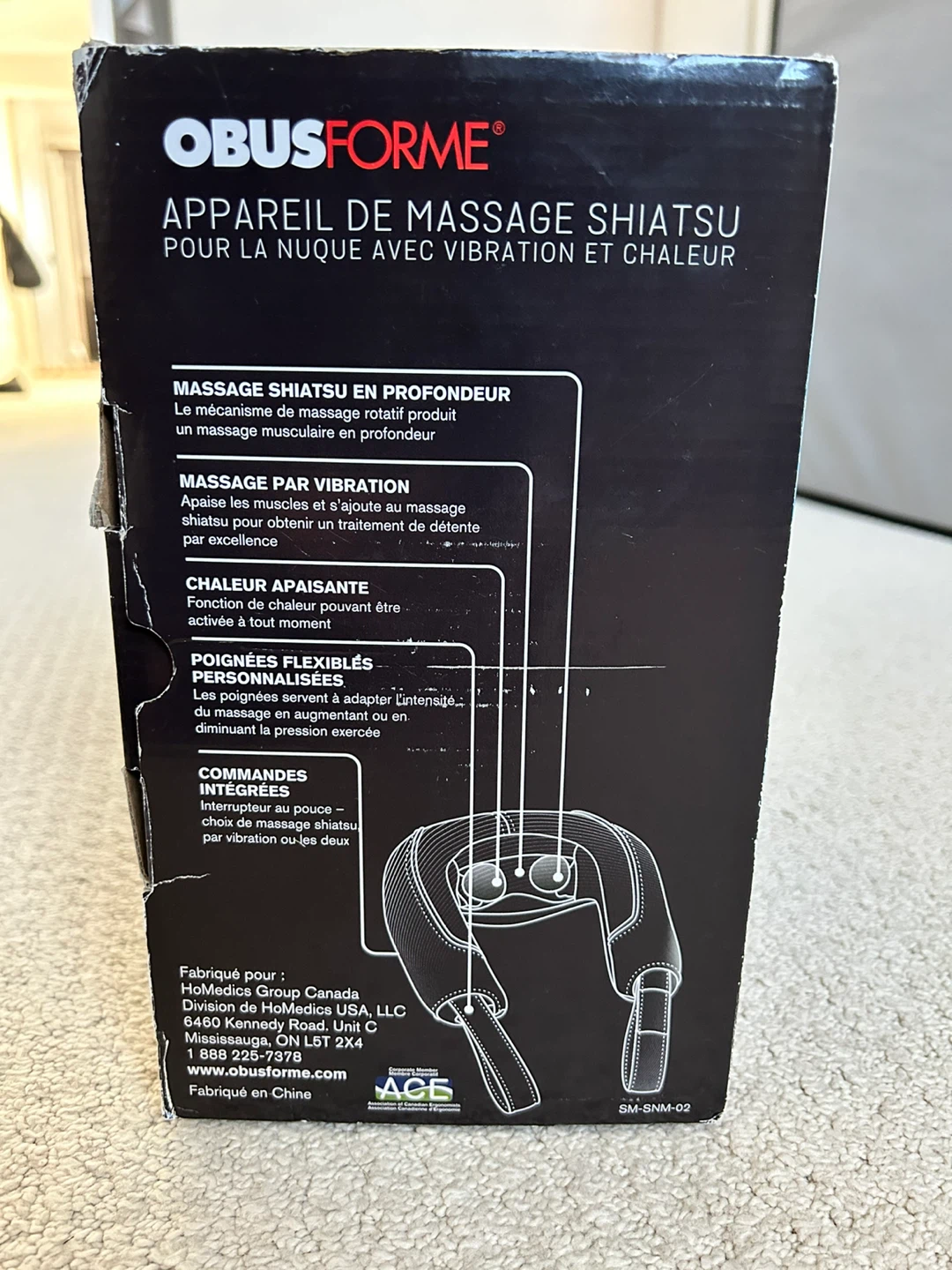 Obusforme Shiatsu Neck Massager with Vibration and Heat - photo 2