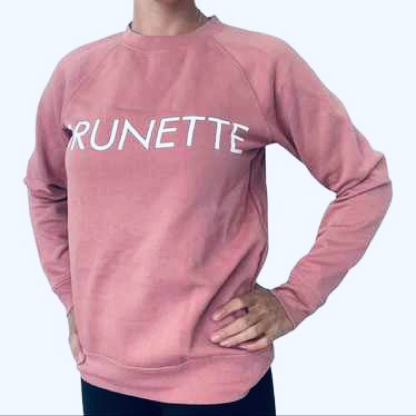 Brunette the Label Crewneck Sweatshirt - Pink - M/L
