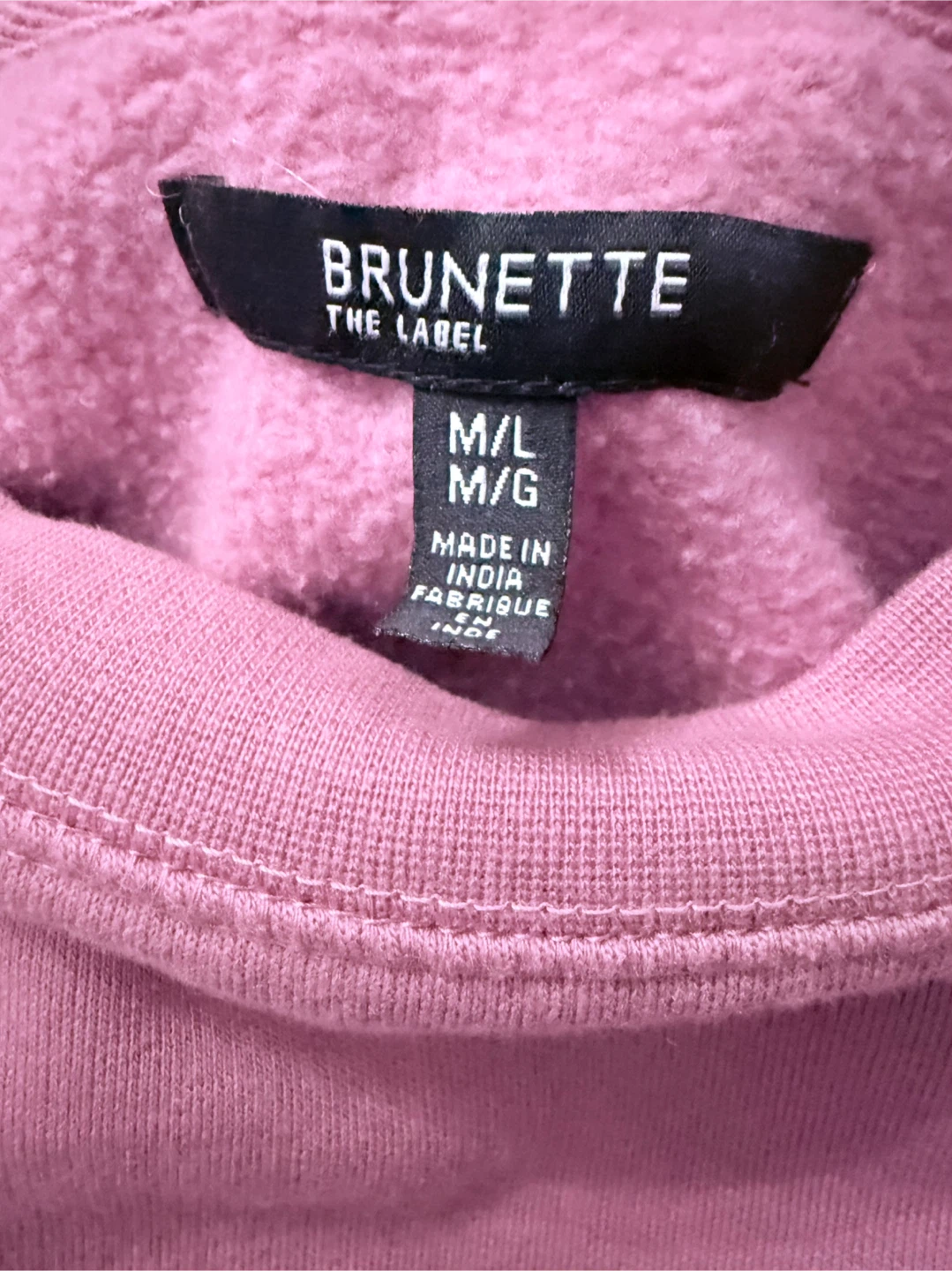 Brunette the Label Crewneck Sweatshirt - Pink - M/L - photo 4