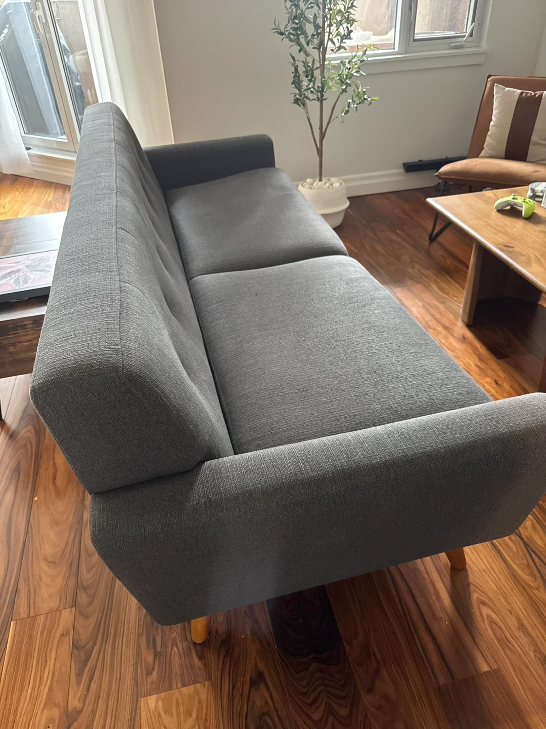 Grey Mid-Century Modern Sofa - photo 2