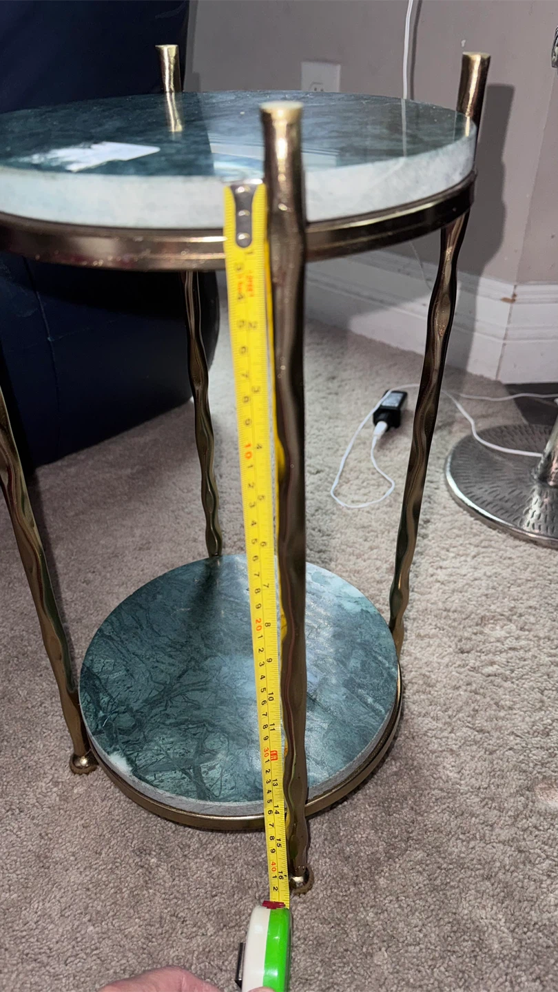 Green Marble Top Side Table