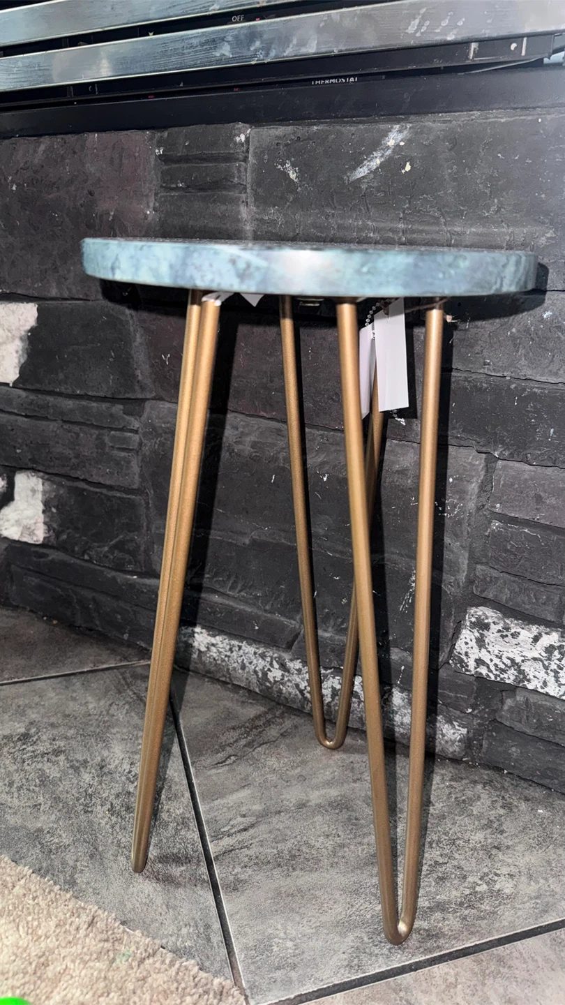 Green Marble Top Side Table - photo 5