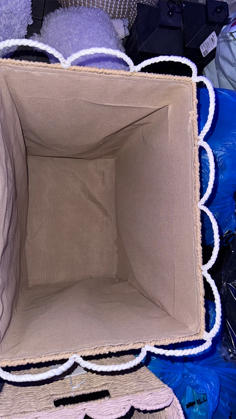 Woven Storage Basket with Scalloped Edge - photo 3