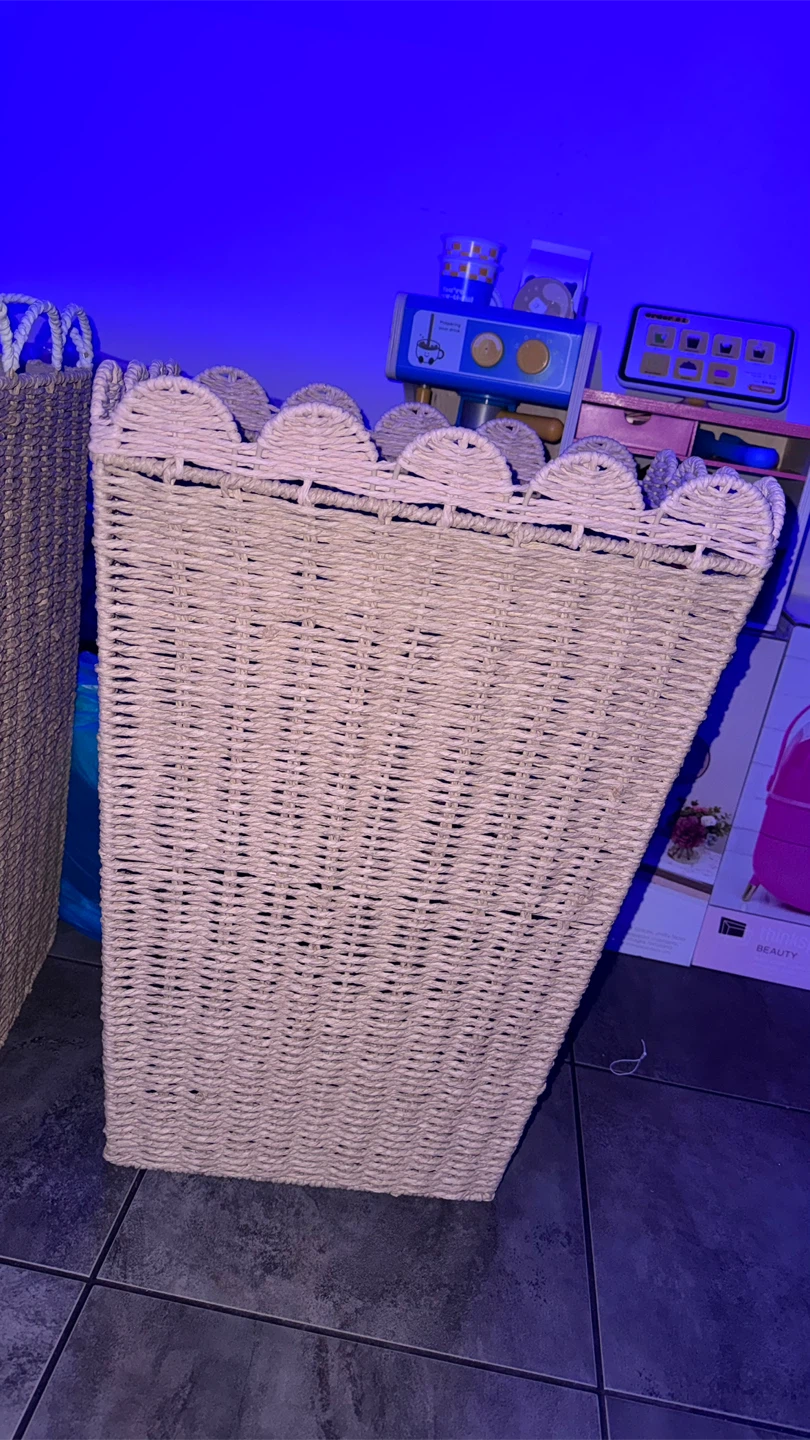 Woven Storage Basket with Scalloped Edge - photo 5