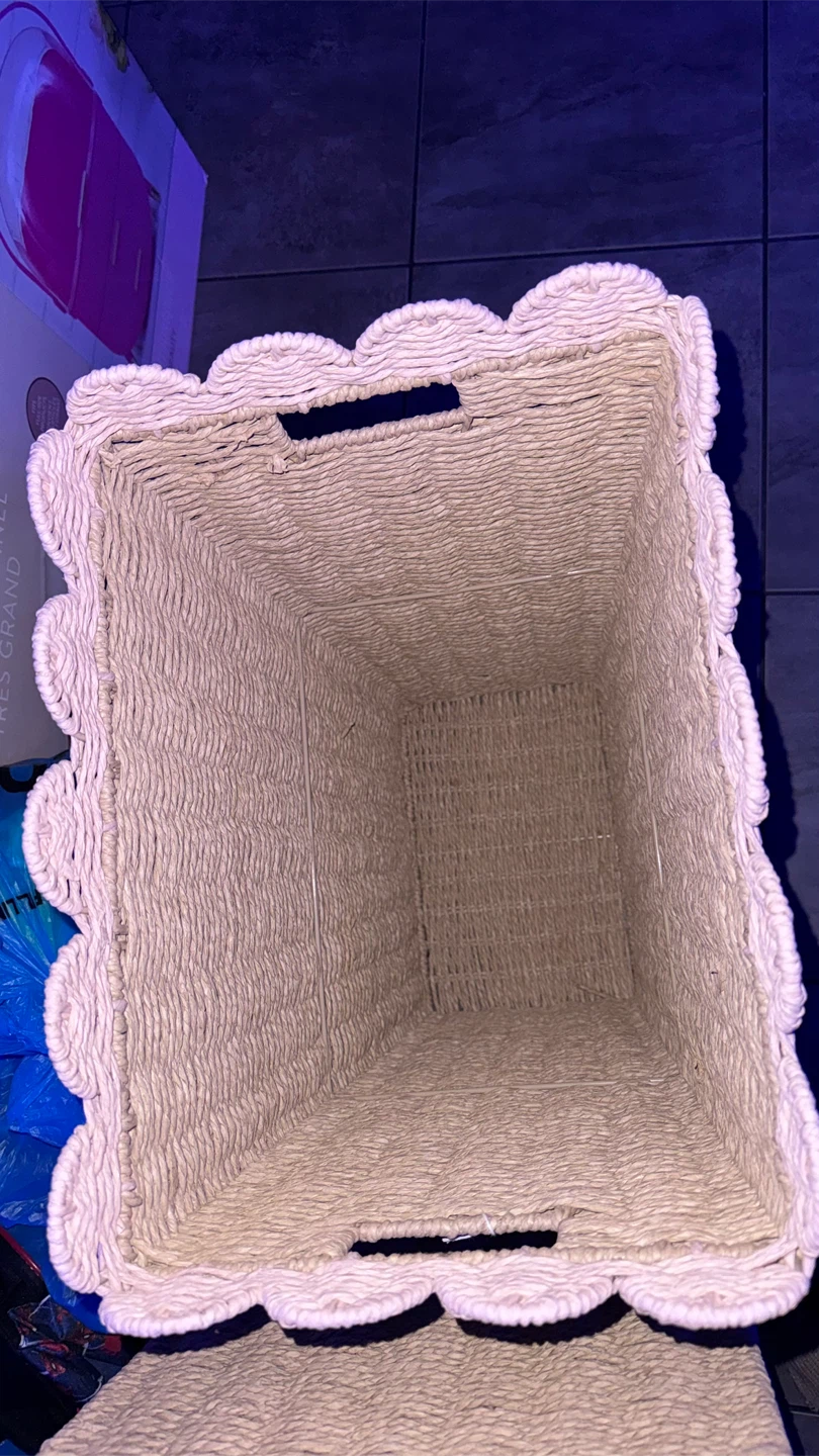 Woven Storage Basket with Scalloped Edge - photo 4