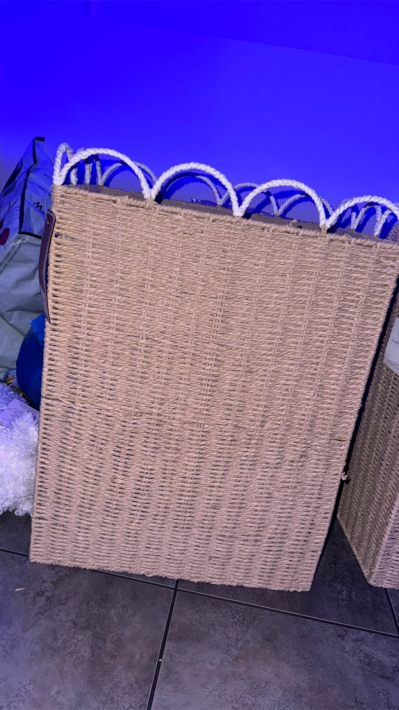 Woven Storage Basket with Scalloped Edge - photo 2