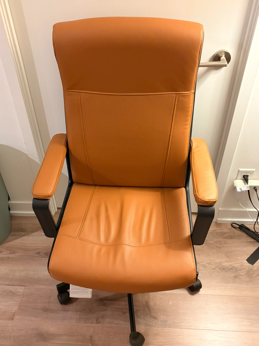 IKEA Millberget Brown Faux Leather Office Chair - photo 3