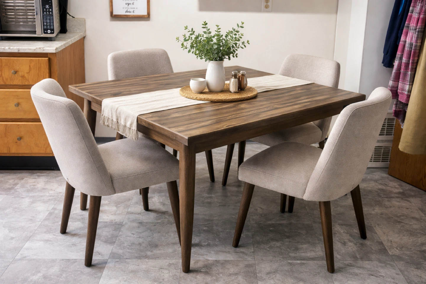 Modern Wood Dining Table / Desk – 58” – $85 - photo 5