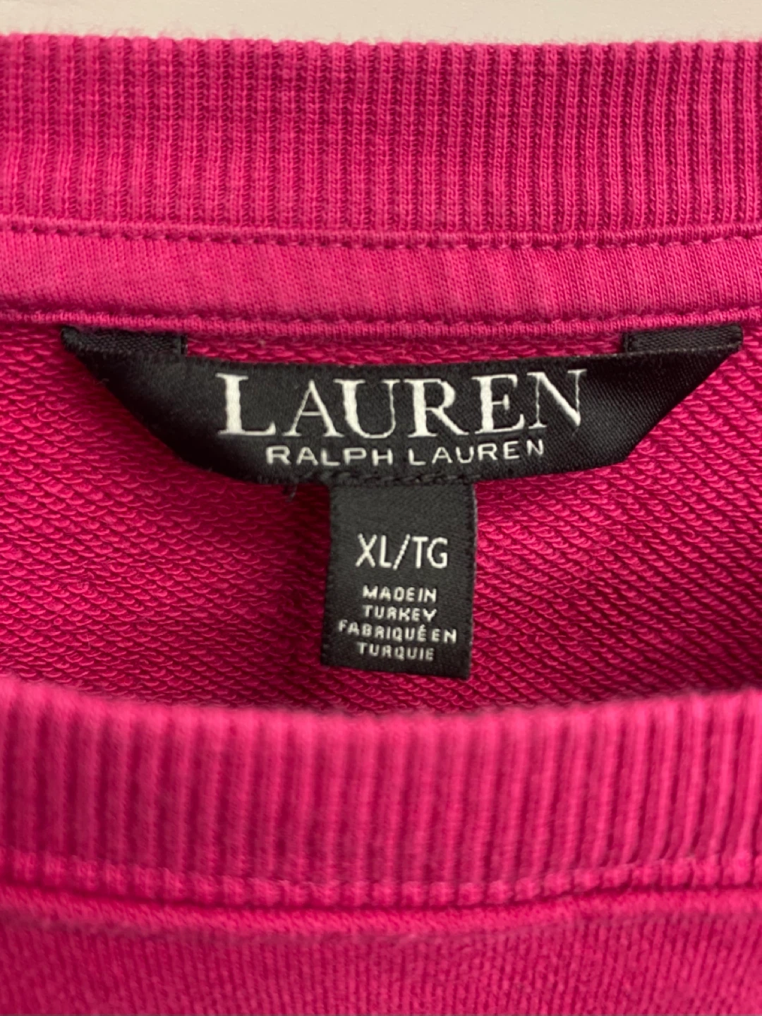 Lauren Ralph Lauren Hot Pink Cropped Fit Sweater Women’s - XL - photo 3