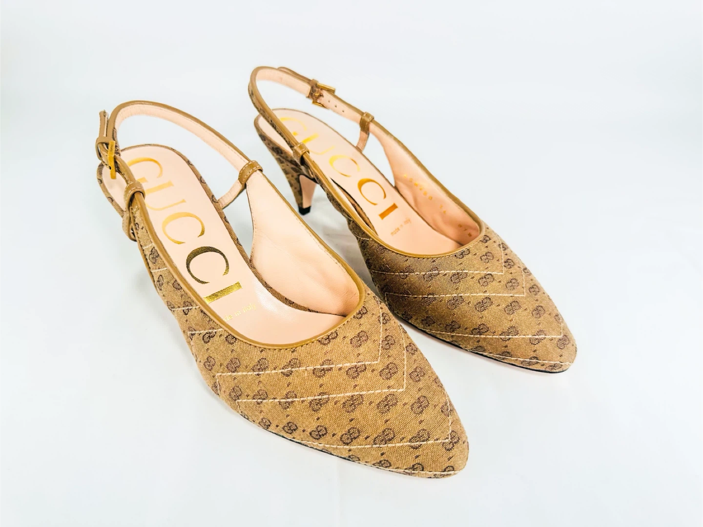 Gucci GG Marmont Backstrap Slingback Pumps 36 EU NIB