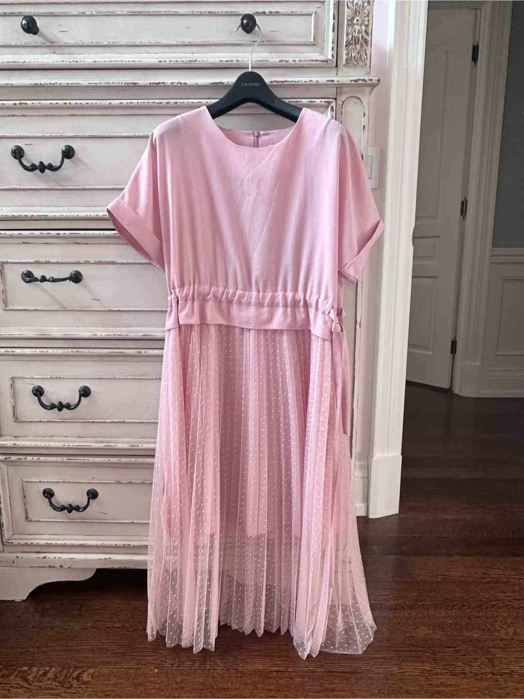 Pink Dress with Polka Dots