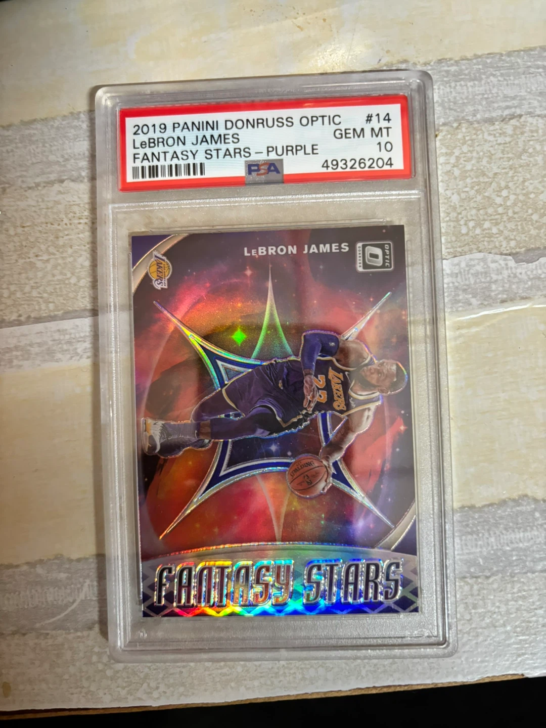 LeBron James PSA 10 Fantasy Stars Purple