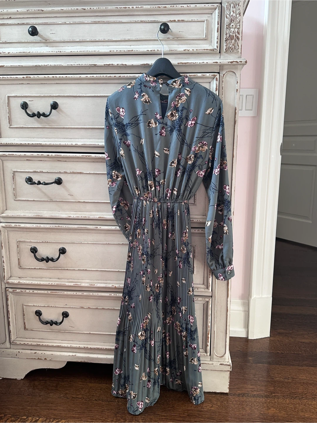 Women's Floral Print Pleated Midi Dress - photo 2