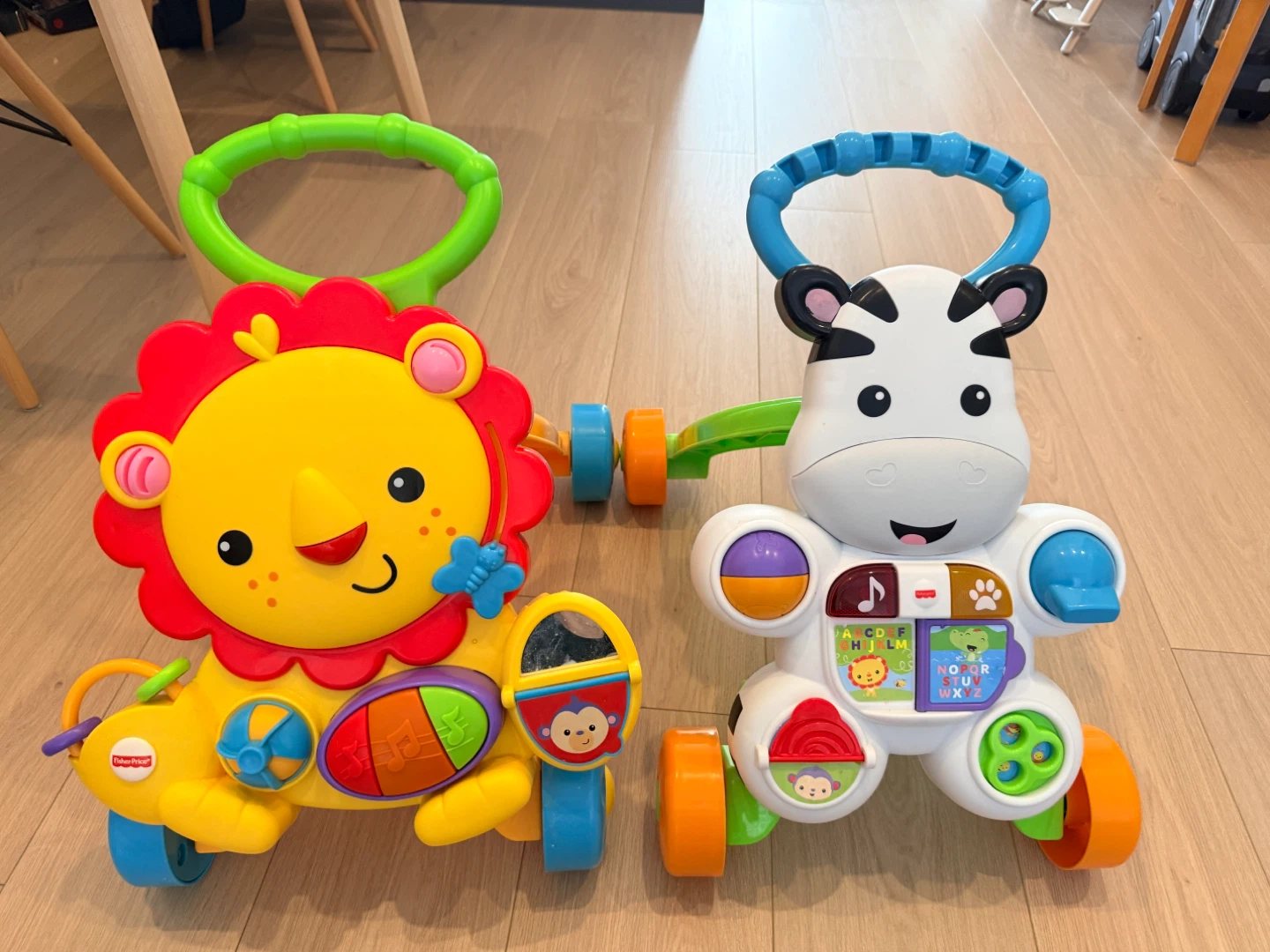 Fisher-Price Musical Walker Lion & Zebra Set