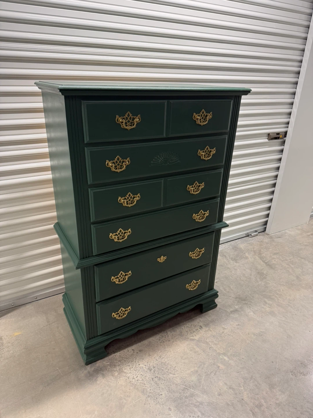 🚨Free Delivery NJ/NY Green Solid Wood Dresser - photo 5