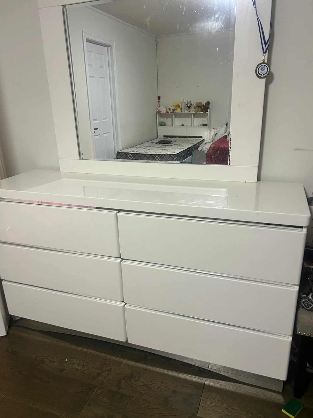 White Dresser with Mirror - photo 2