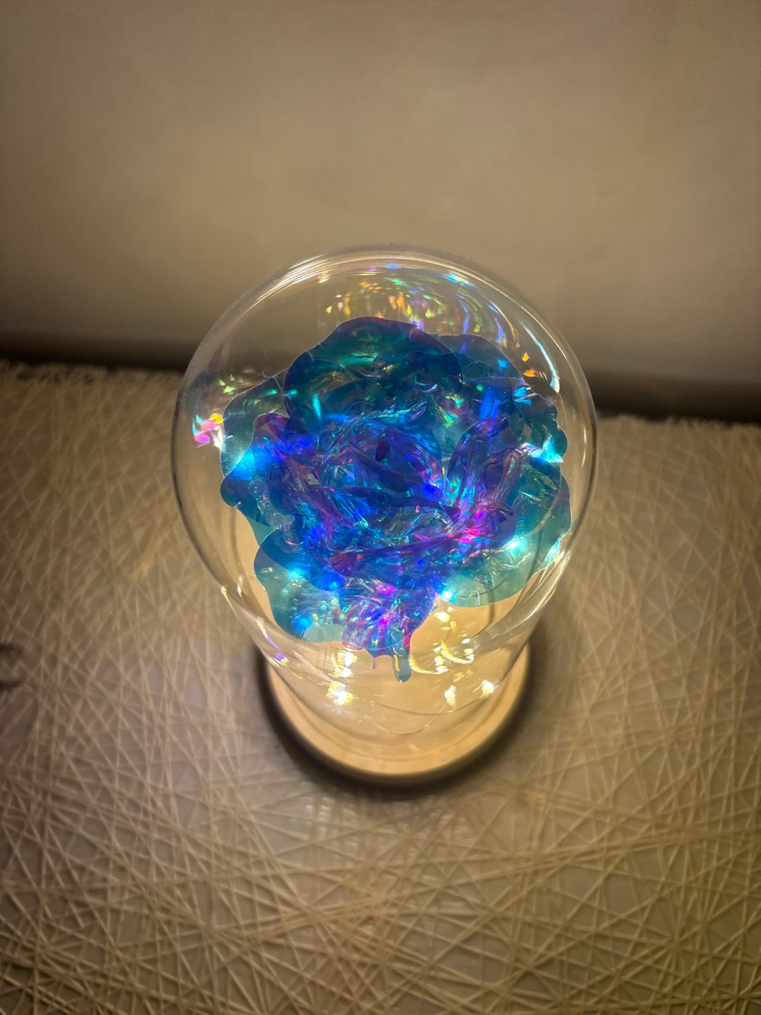 Galaxy Rose with LED Lights in Glass Dome - photo 3