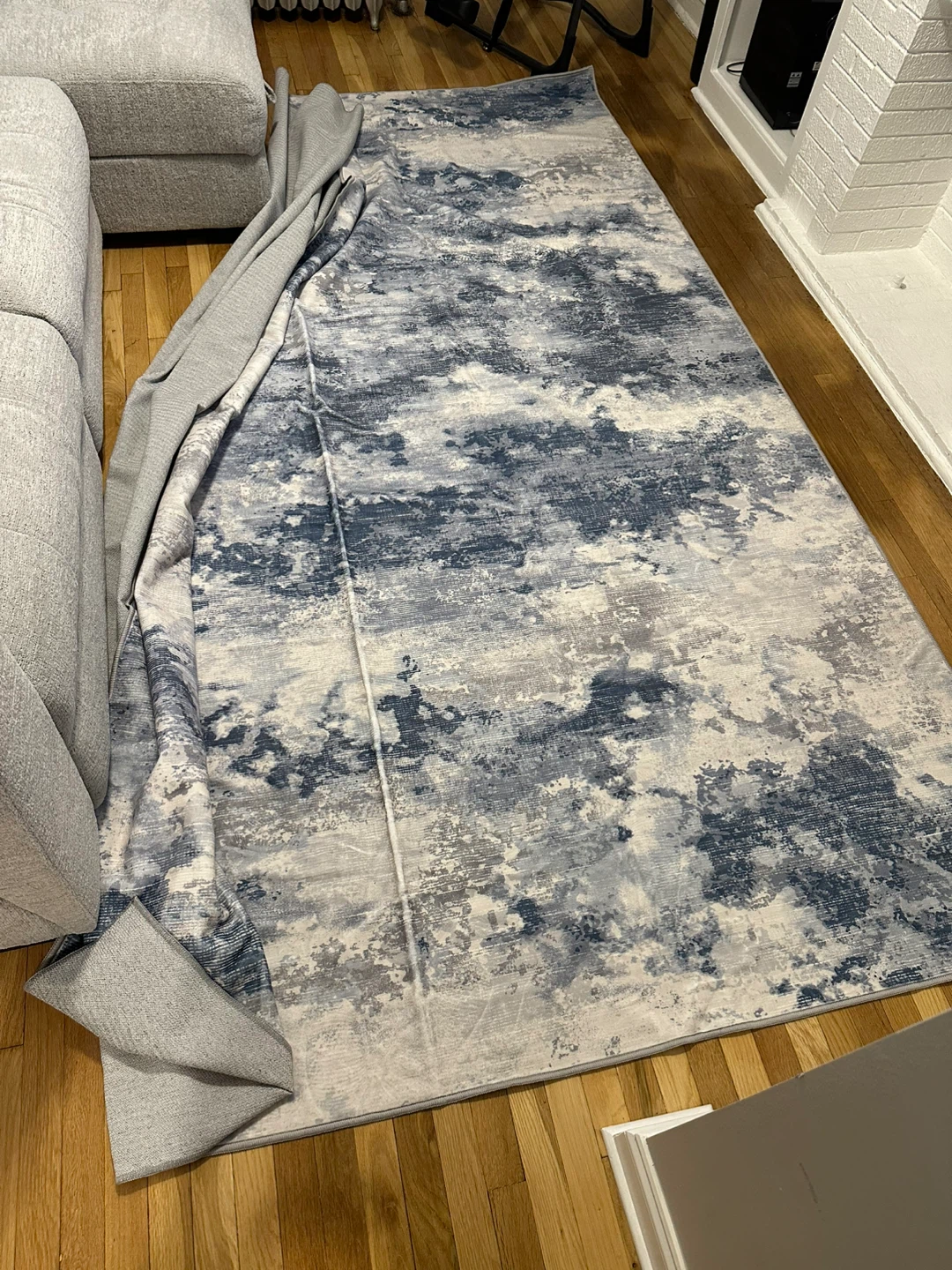 Engiw Modern Abstract Blue Grey Area Rug 8' x 10' - photo 2