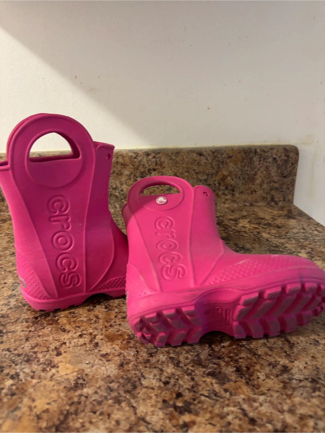 Pink Crocs Rain Boots -size 8 - photo 2