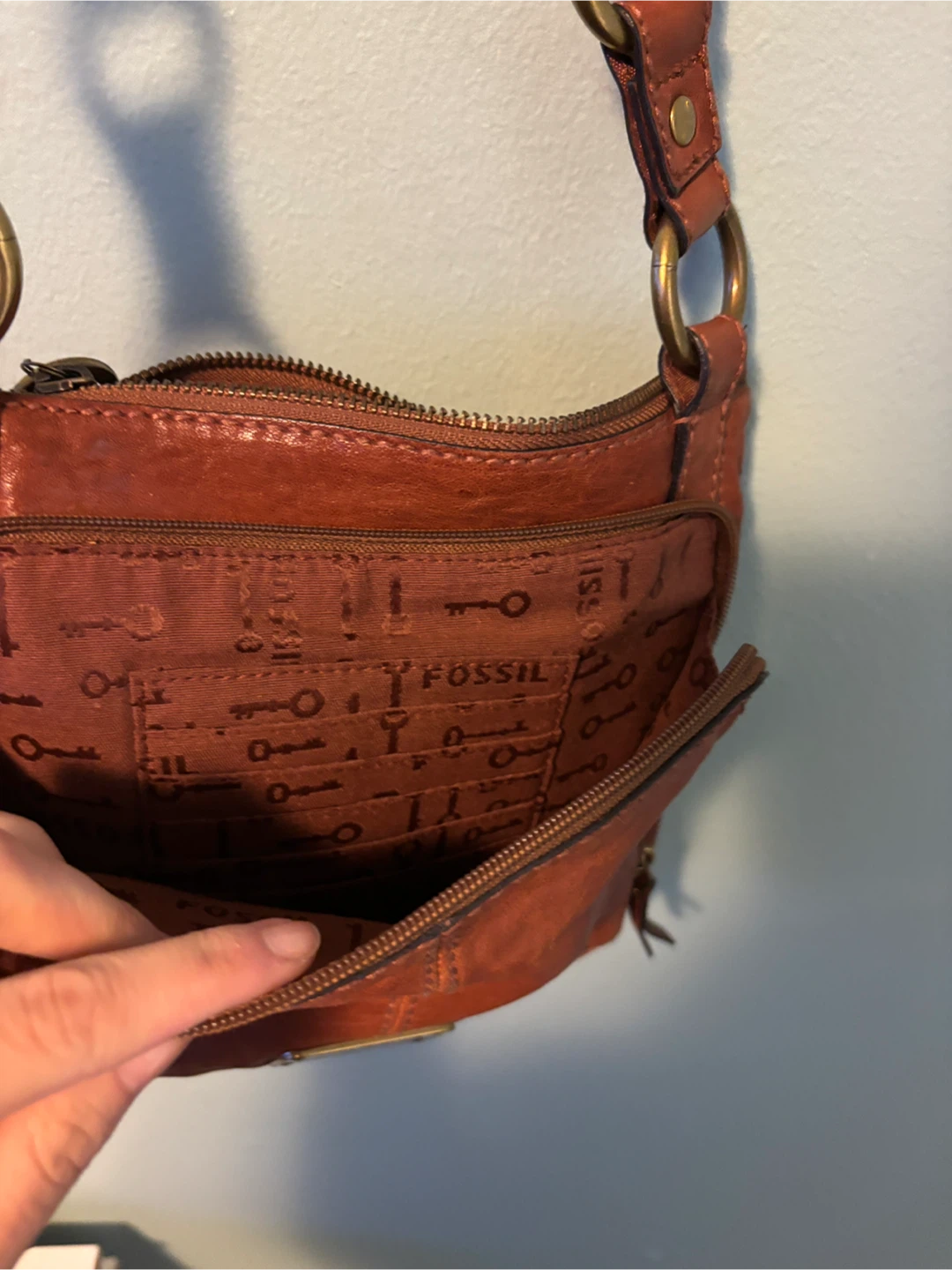 Fossil Leather Crossbody Bag - photo 4