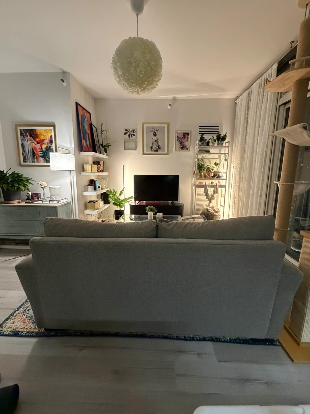 Light Gray Loveseat Sofa - photo 3