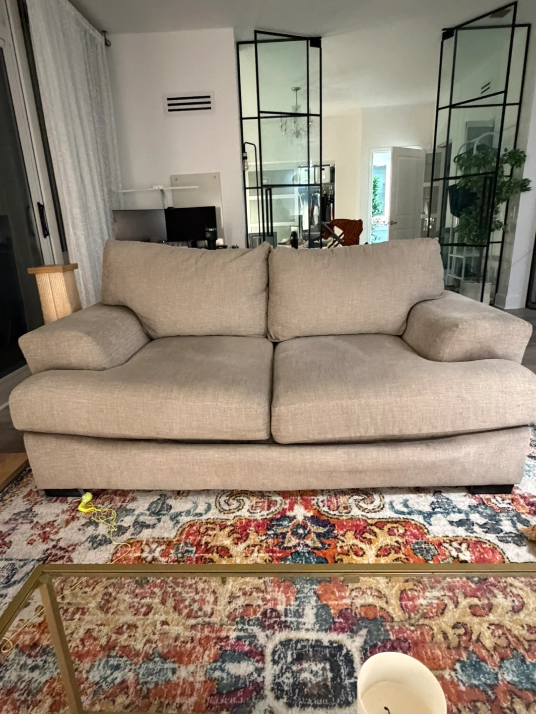 Light Gray Loveseat Sofa