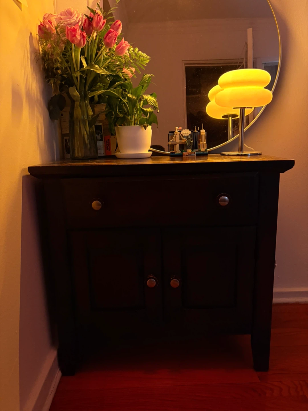 Dark Wood Nightstand / End Table