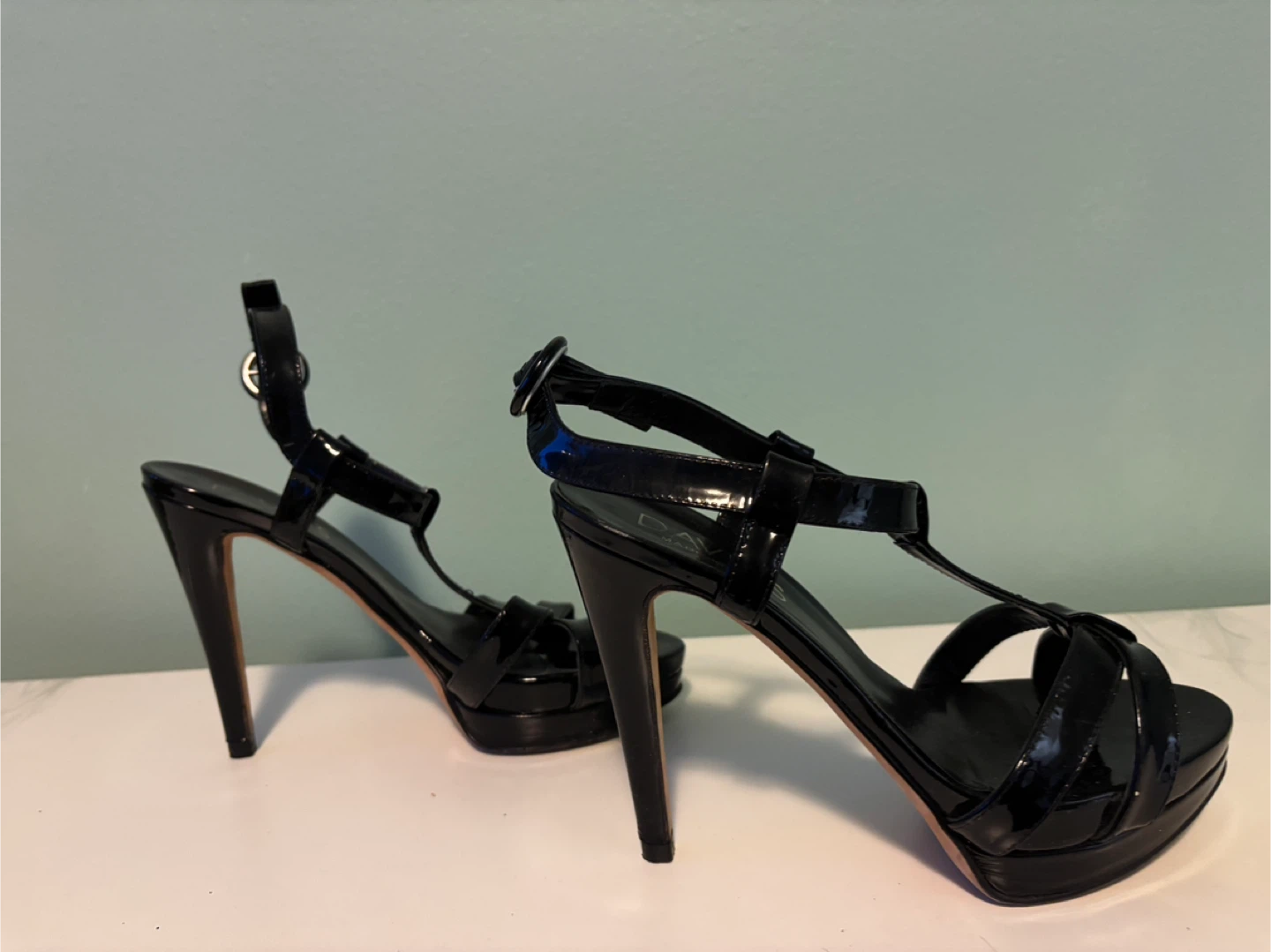 Davids Black Patent Heels - Size 35.5