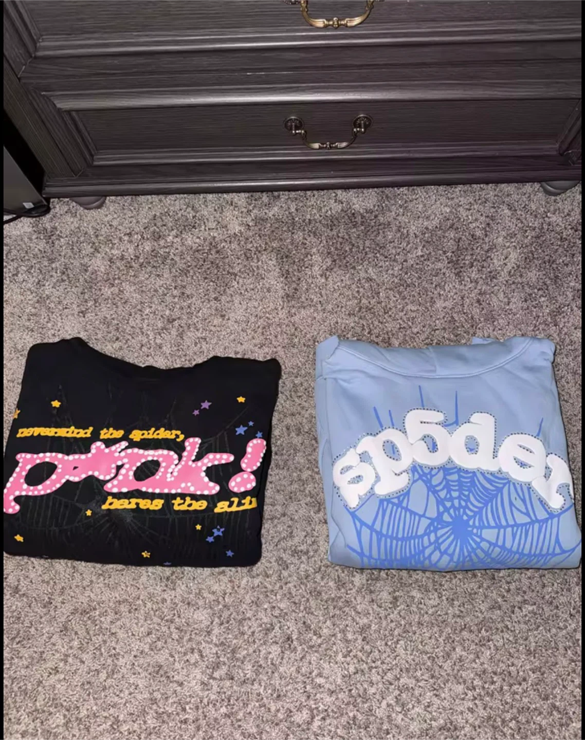 Spider-Man "Pink!" Hoodie & Blue "Sp5der" Hoodie