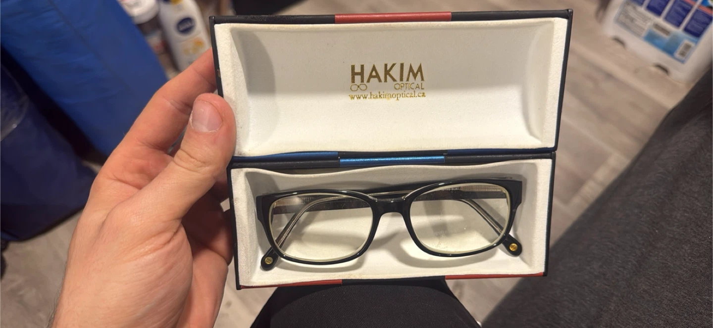 Hakim Optical Black Eyeglasses with Case