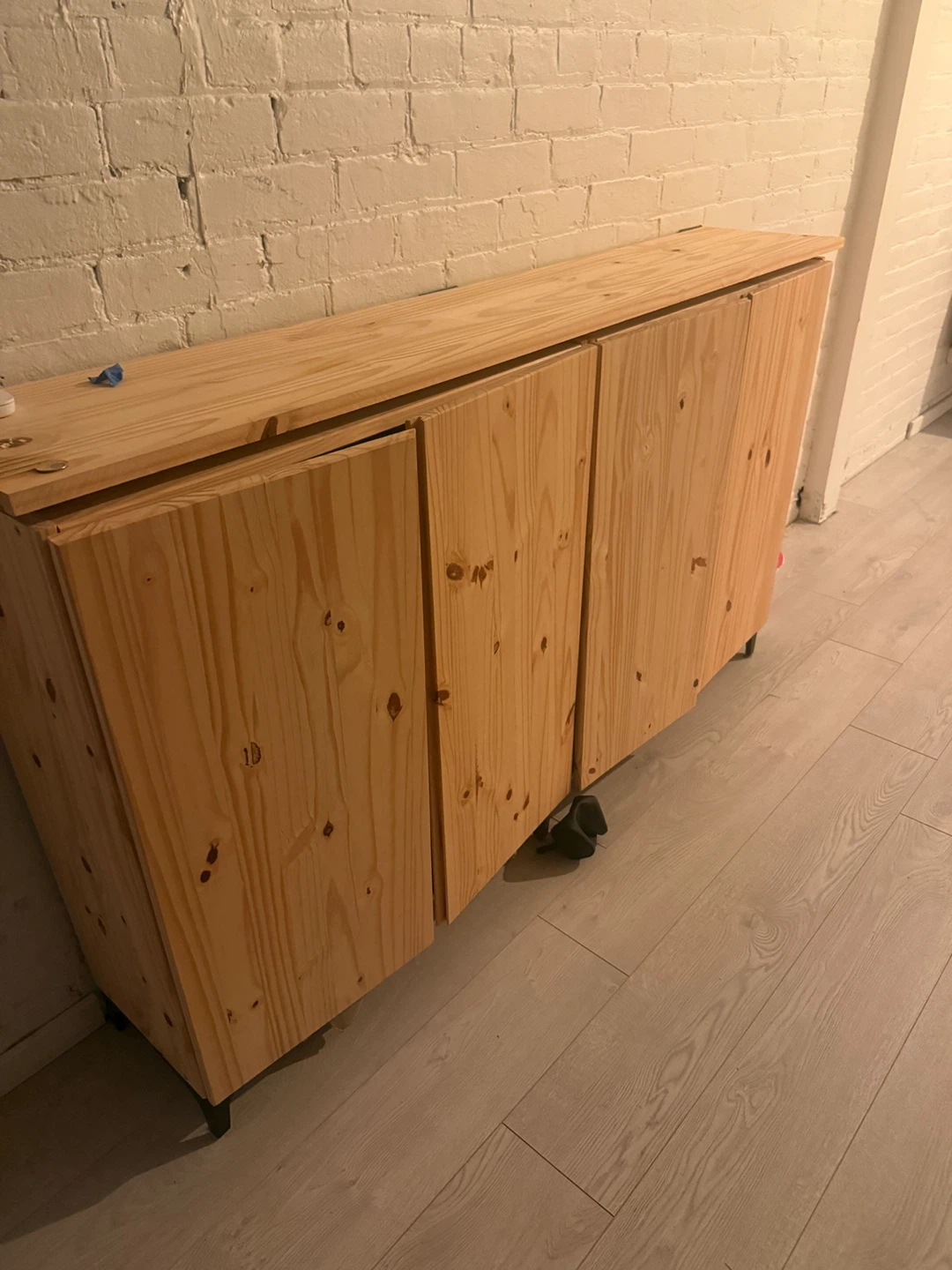Ivar 4-Door Cabinet with Black Legs