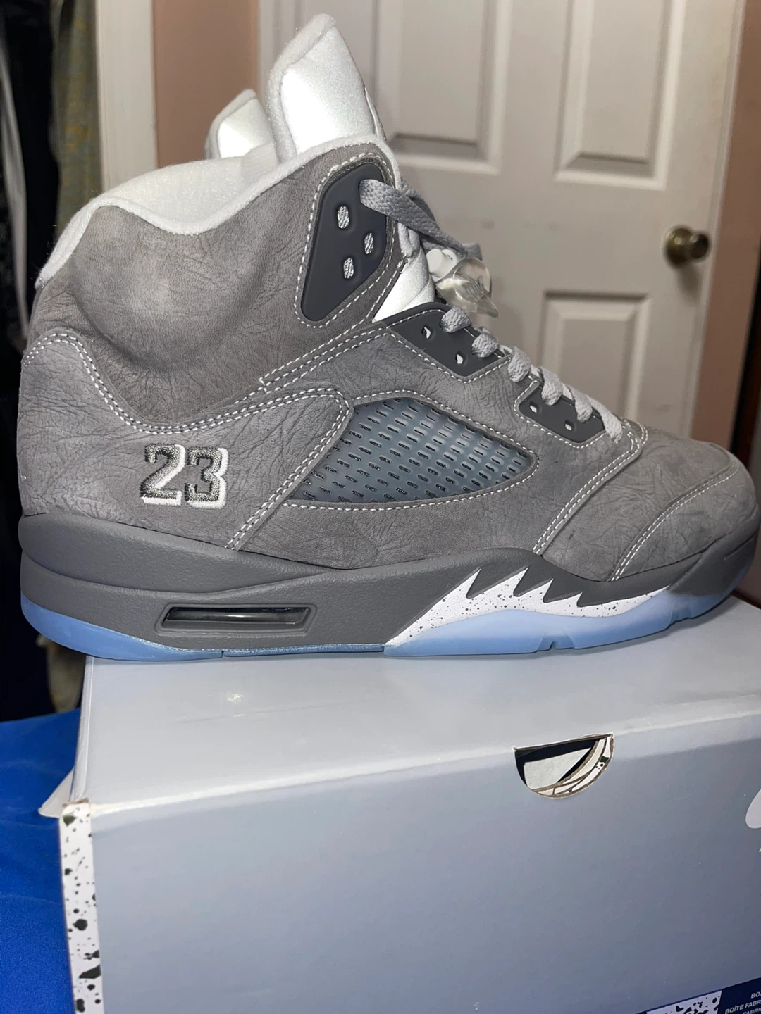 Air Jordan 5 Retro wolf Grey Sneakers - photo 4