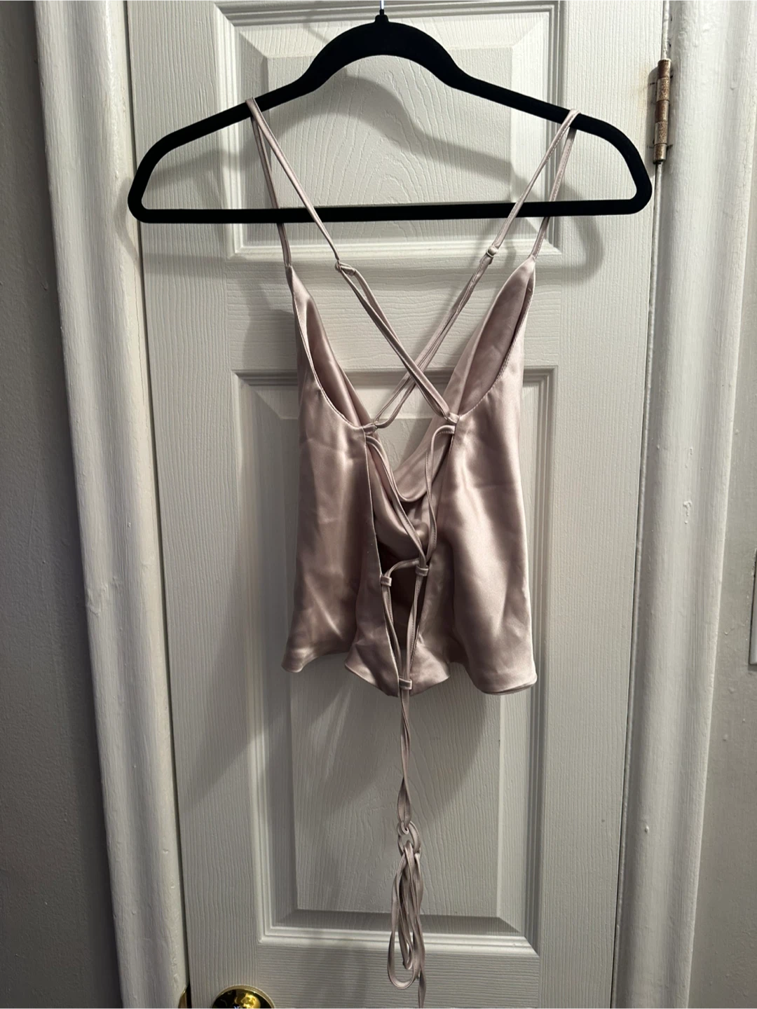 Satin Cowl Neck Cami Tank Top - photo 2
