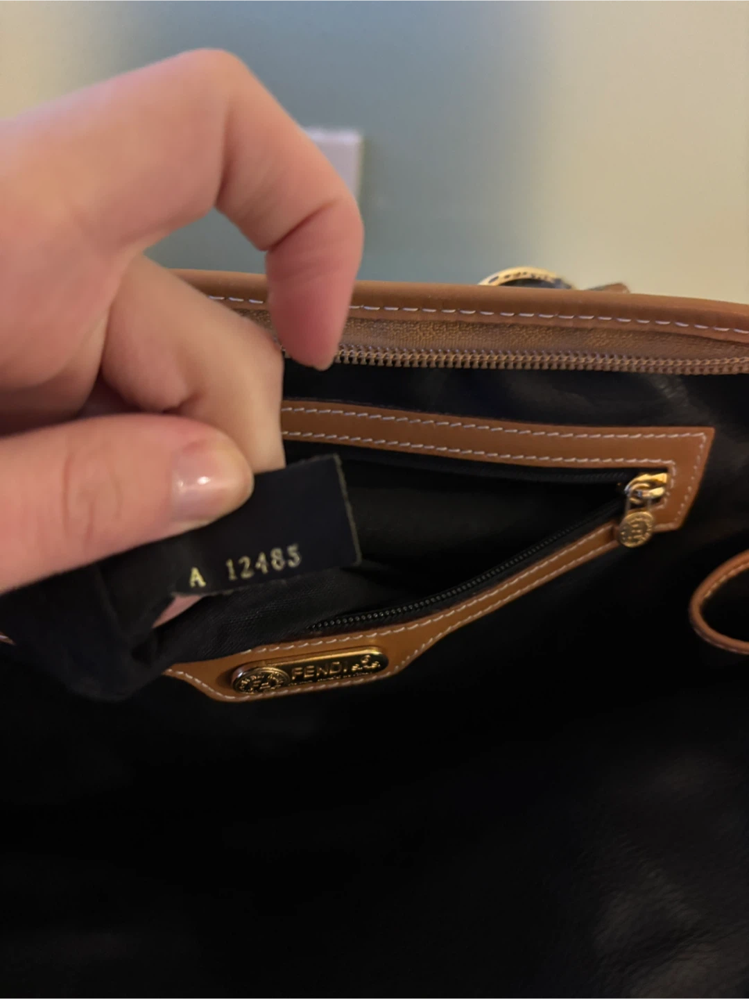 Fendi Striped Canvas & Leather Shoulder Bag - photo 3