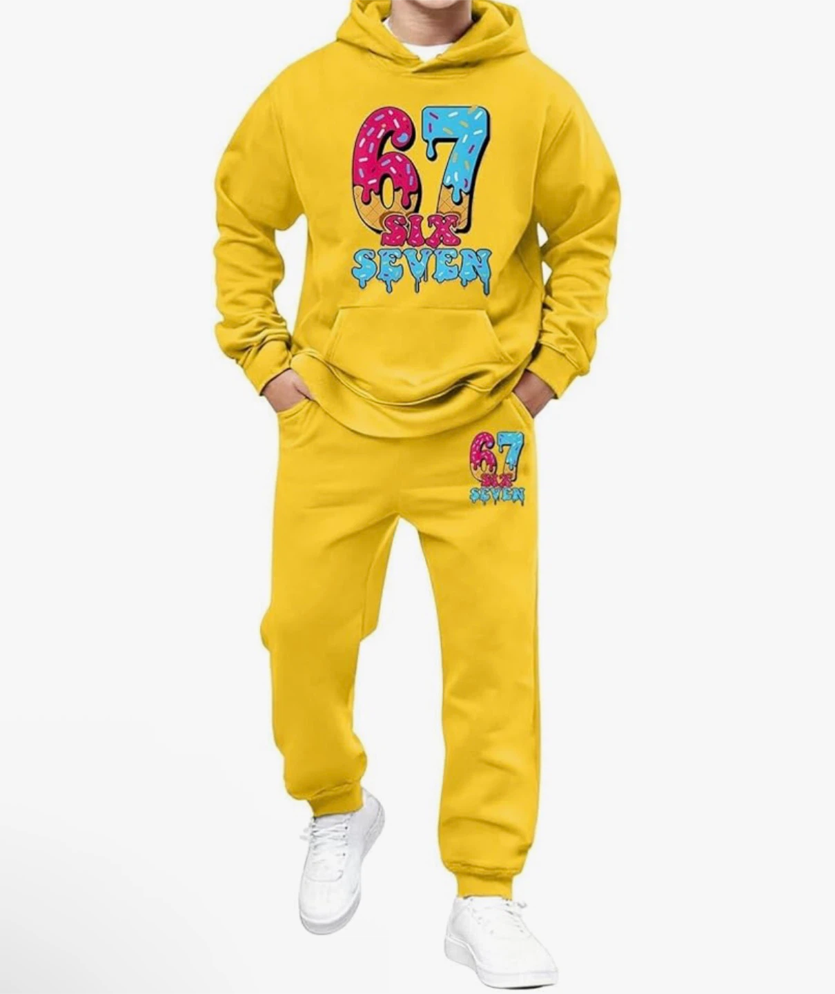 Kids "67 Six Seven" Hoodie and Sweatpants Set