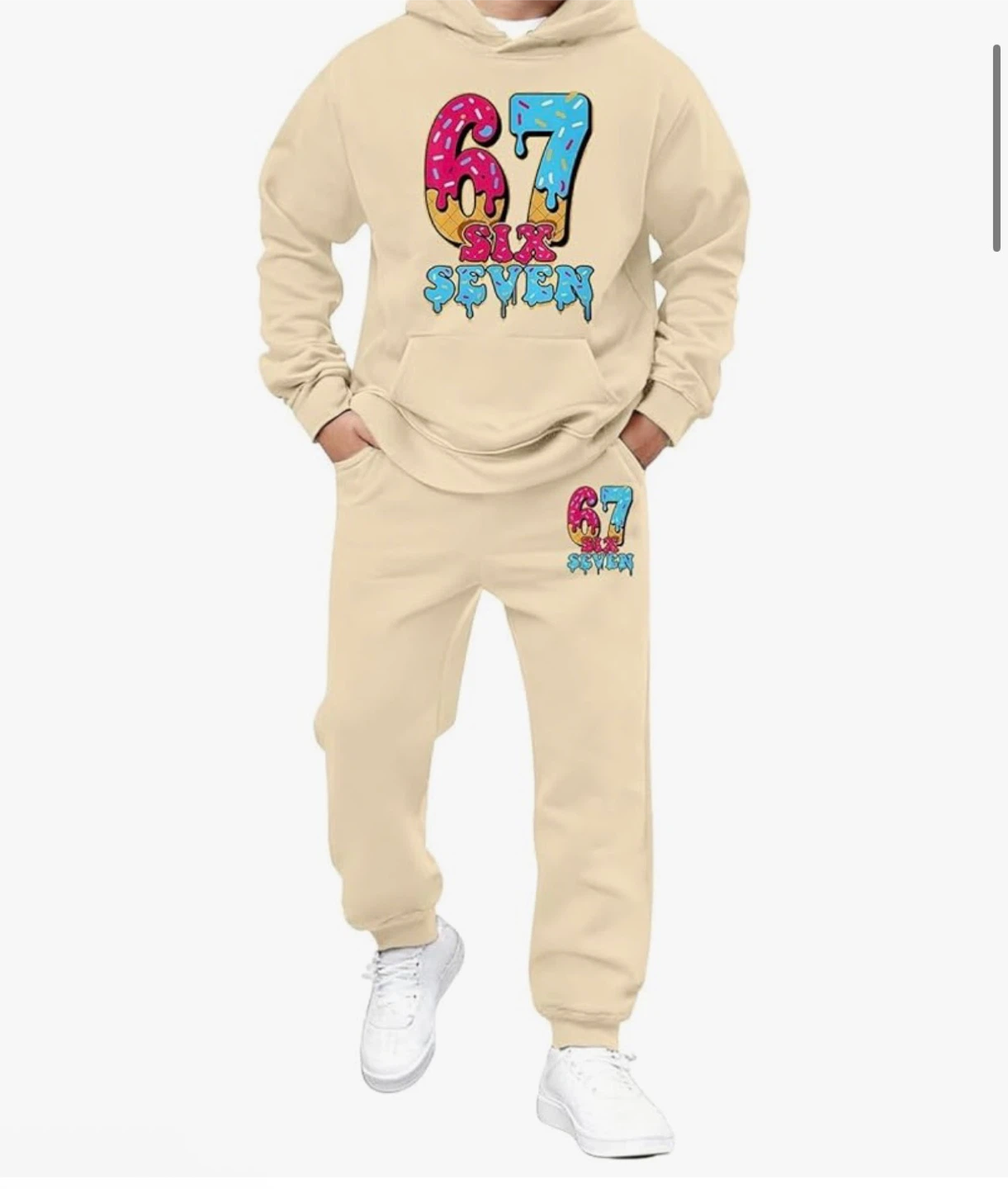 Kids "67 Six Seven" Hoodie and Sweatpants Set - photo 2
