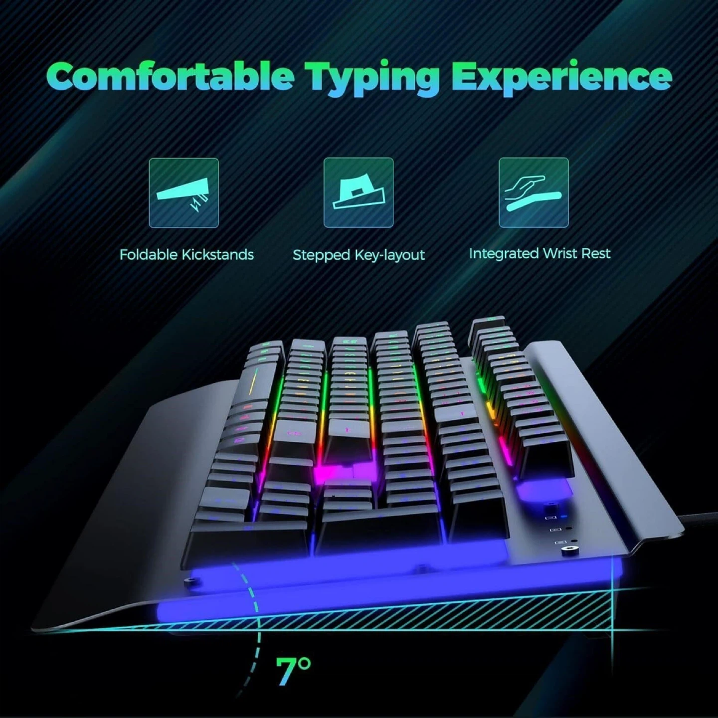 Gaming Keyboard with RGB Backlight, Model JS268 - photo 3