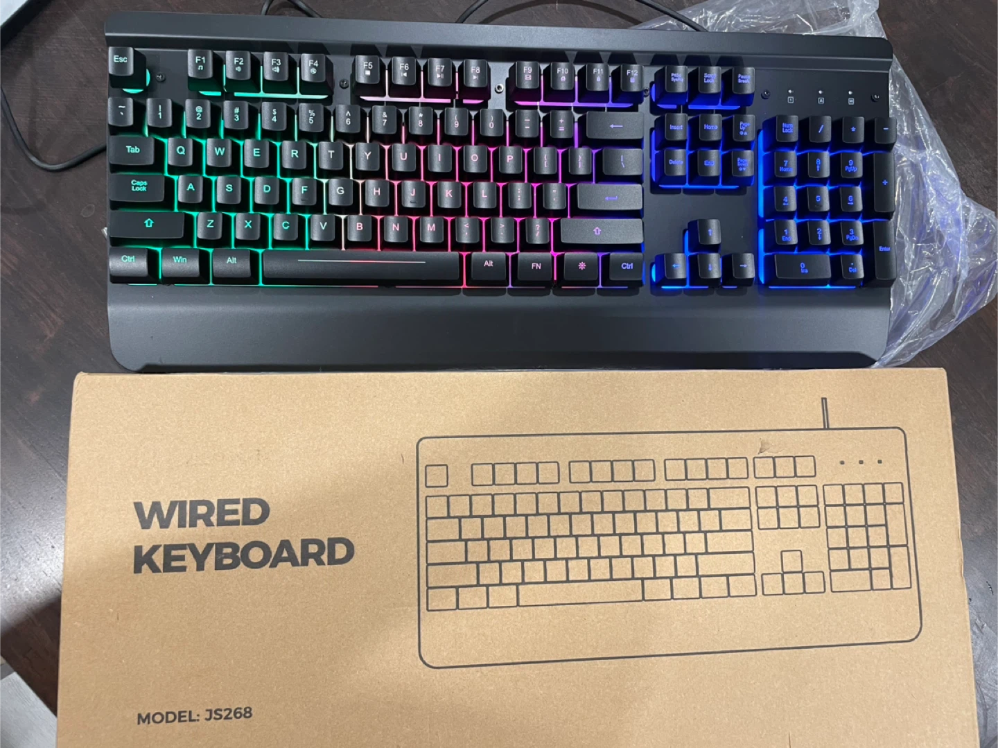 Gaming Keyboard with RGB Backlight, Model JS268 - photo 5