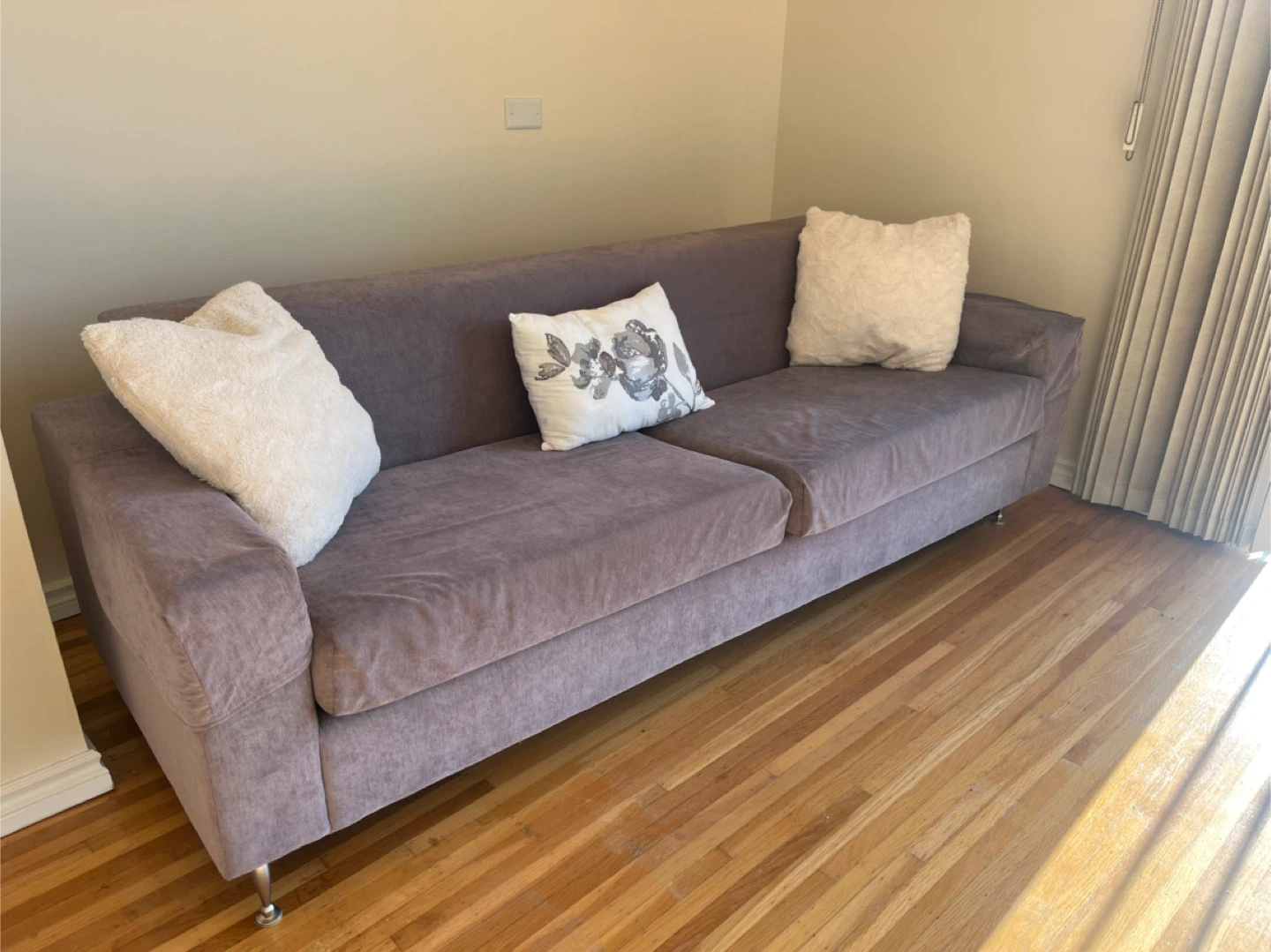 Soft Grey Living Room Sofa - photo 4